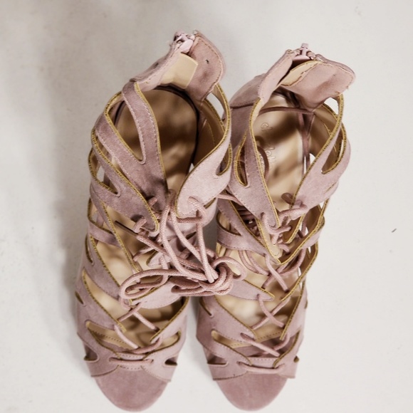 Charlotte russe women shoes wedge blush various S - Picture 4 of 8